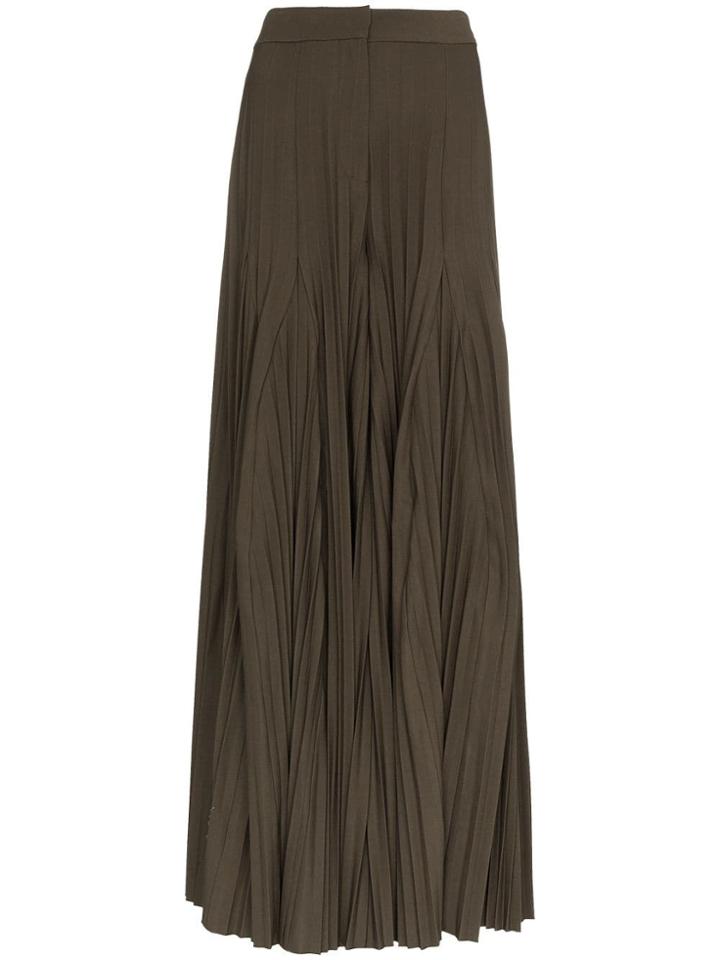 Jacquemus High Waisted Pleated Trousers - Green