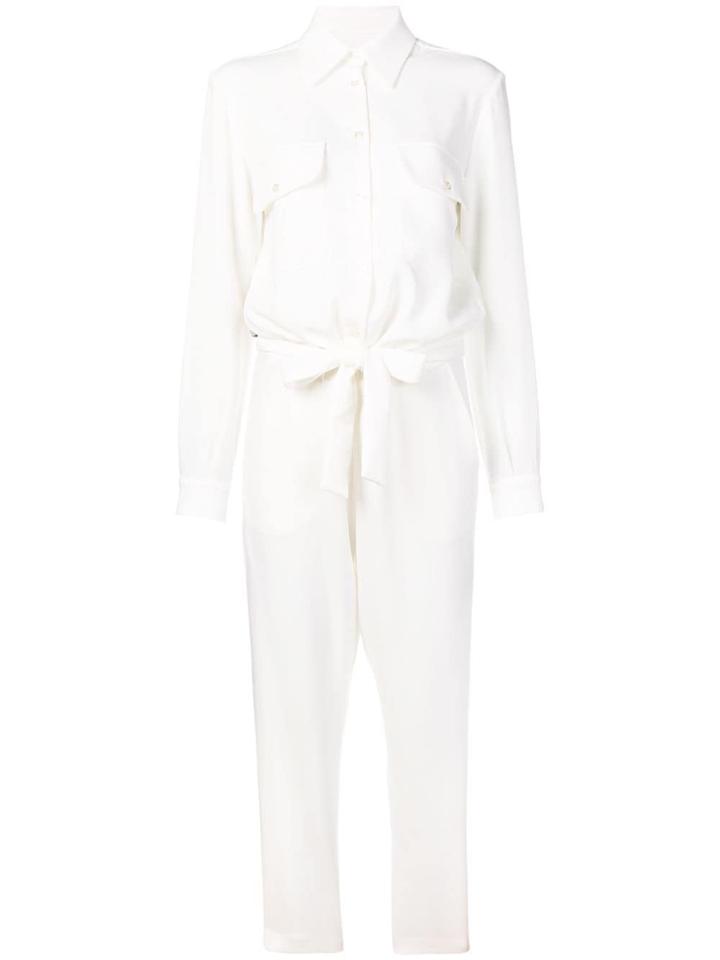 Mira Mikati Tie Waist Jumpsuit - White