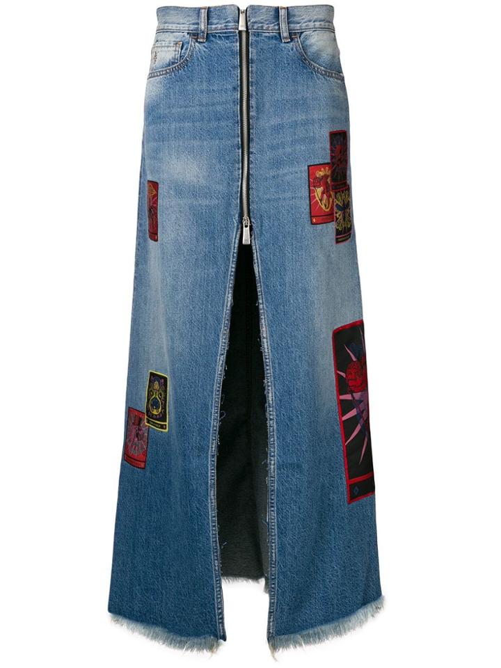 Marcelo Burlon County Of Milan Long Zipped Skirt - Blue