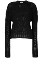 Mcq Alexander Mcqueen Knitted Cable Jumper - Black