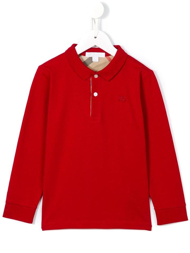 Burberry Kids - Logo Polo Shirt - Kids - Cotton - 7 Yrs, Red