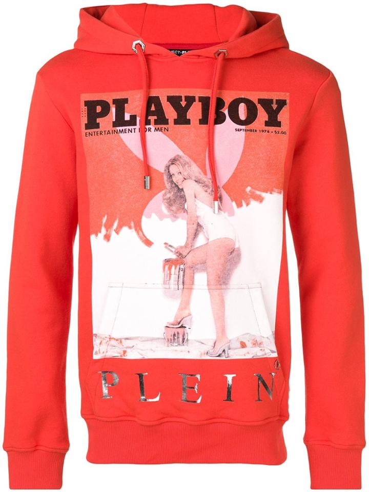 Philipp Plein Playboy Printed Hoodie - Orange