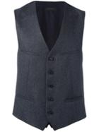 Z Zegna Classic Waistcoat, Men's, Size: 50, Grey, Cupro/wool