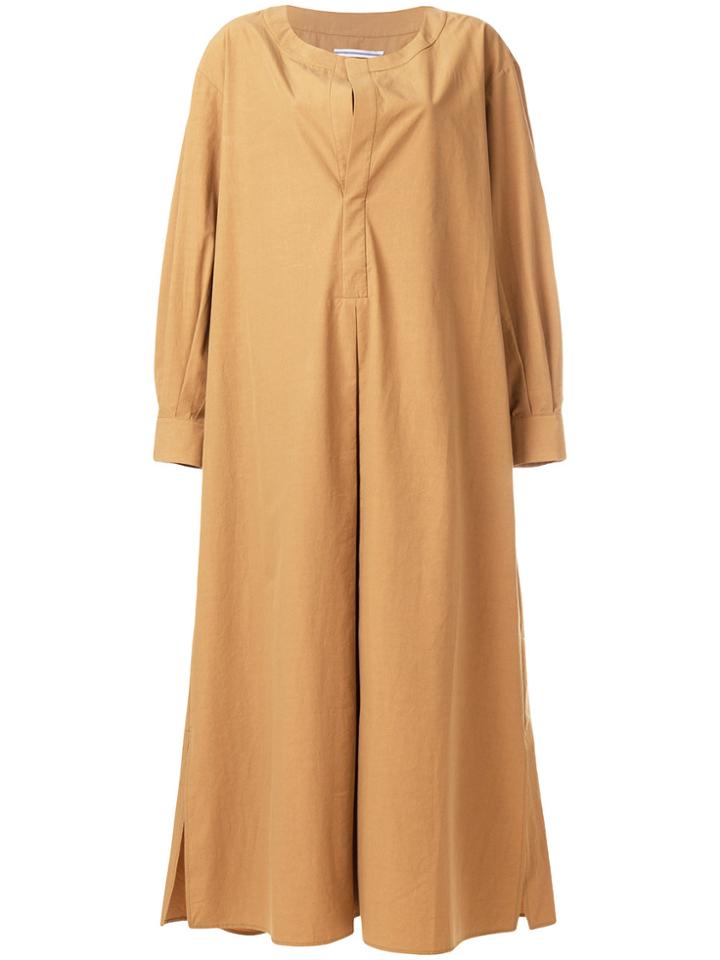 Cristaseya Flared Poplin Shirt Dress - Brown