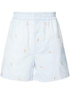 Alexander Wang Beach Babes Jacquard Shorts, Men's, Size: 50, Blue, Cotton