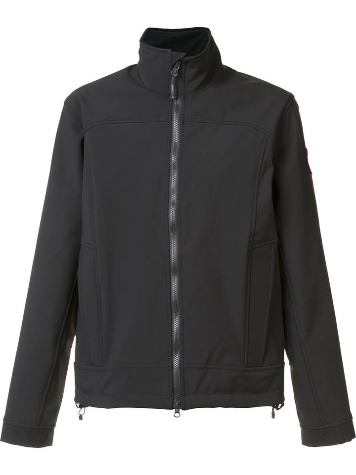 Canada Goose Cropped Funnel Neck Jacket, Men's, Size: Large, Black, Nylon/polyester/spandex/elastane