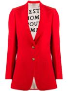 Gucci Peaked Lapel Blazer Jacket - Red