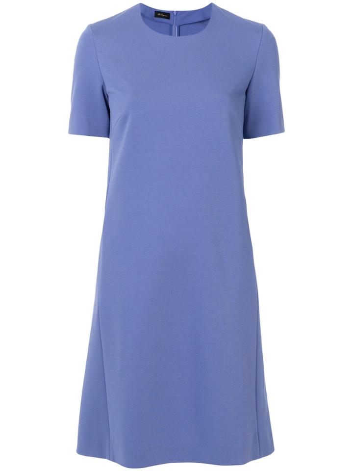Les Copains Short-sleeve Flared Dress - Blue