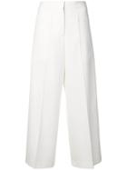 Jil Sander Cropped Wide Leg Trousers - White