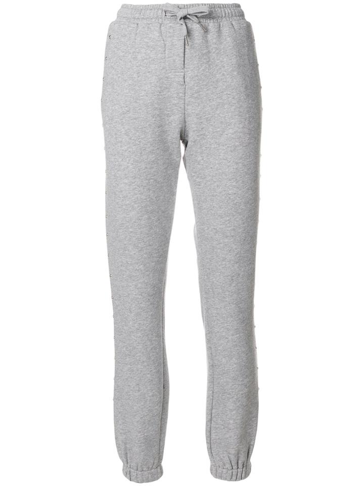 Zoe Karssen Round Studs Track Pants - Grey
