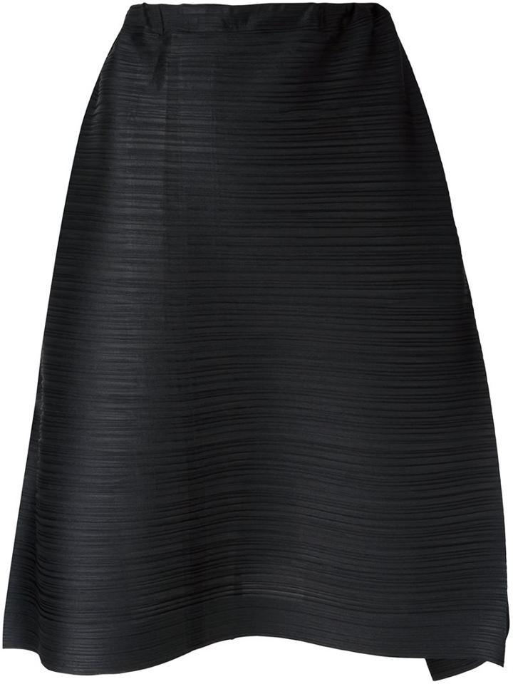 Pleats Please By Issey Miyake 'edgy Bounce' Skirt, Women's, Size: 3, Black, Polyester