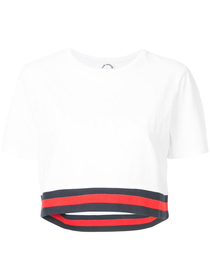The Upside Striped Detail Sweatshirrt - White