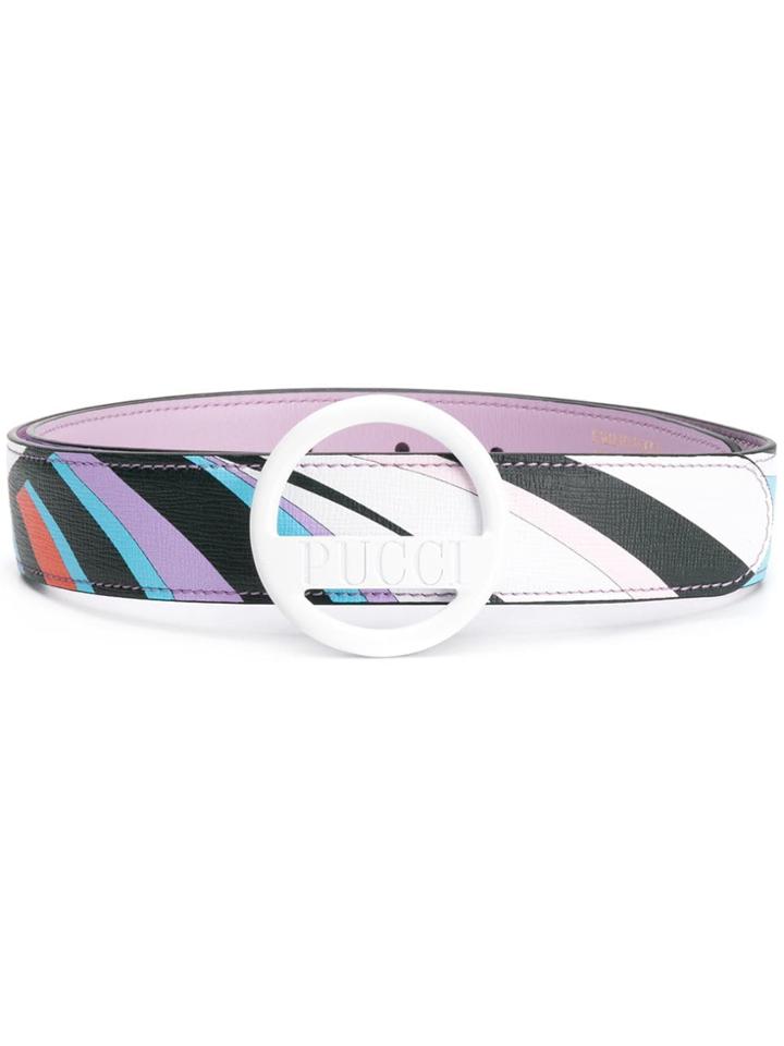 Emilio Pucci Geometric Print Belt - Purple