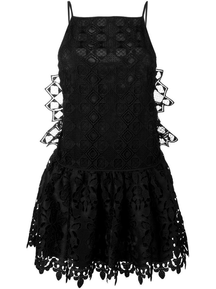 No21 Embroidered Dress, Women's, Size: 42, Black, Polyester/acetate/silk