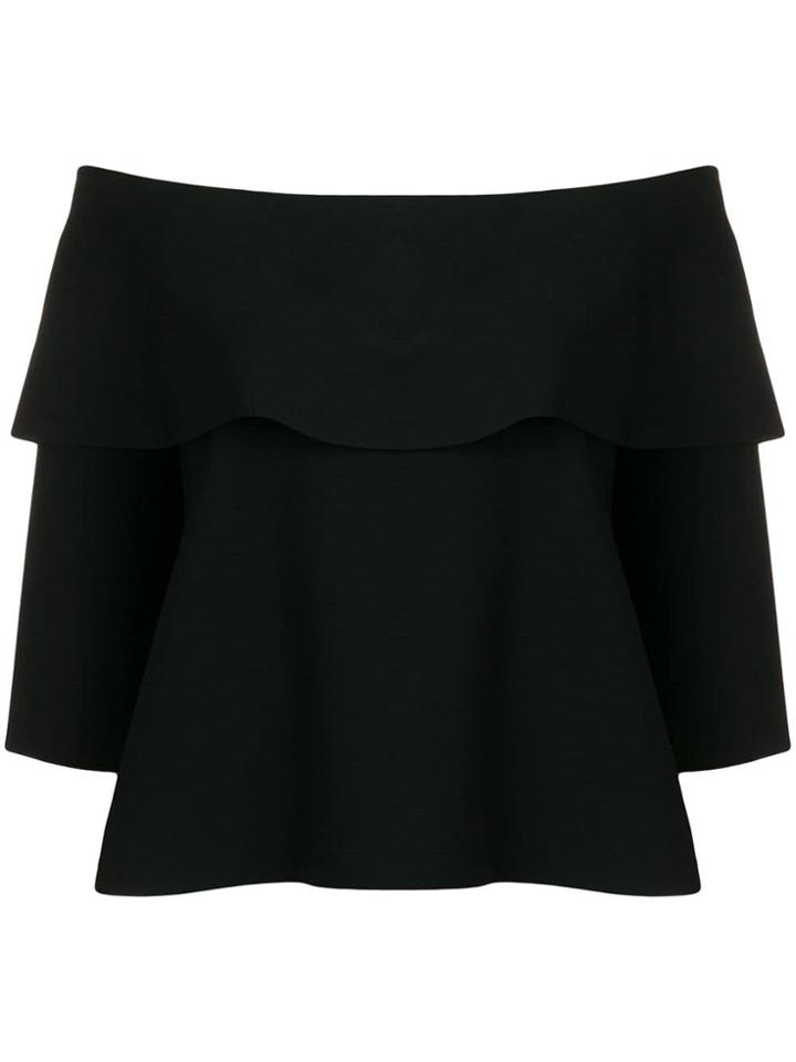 Stella Mccartney Off Shoulder Tiered Blouse - Black