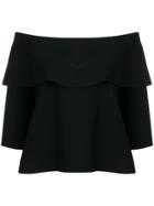 Stella Mccartney Off Shoulder Tiered Blouse - Black