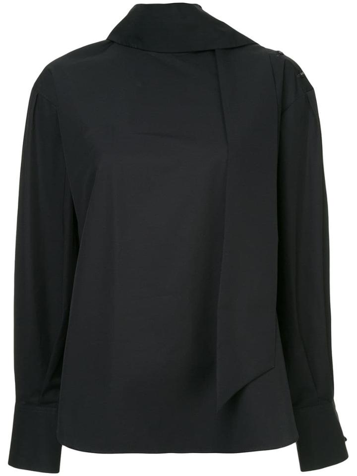Le Ciel Bleu Foulard Blouse - Blue