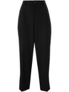 Mcq Alexander Mcqueen Tapered Loose Trousers, Women's, Size: 44, Black, Virgin Wool