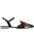 Sophia Webster Carmen Rose And Lace Detail Pumps - Black