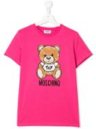 Moschino Kids Teen Teddy Bear Print T-shirt - Pink