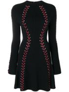 Alexander Mcqueen Bouclé Knit Mini Dress - Black