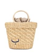 Poolside Embroidered Mini Tote Bag - Brown