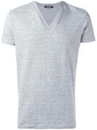 Dsquared2 Underwear Basic V-neck T-shirt, Men's, Size: Xxl, Grey, Cotton/spandex/elastane