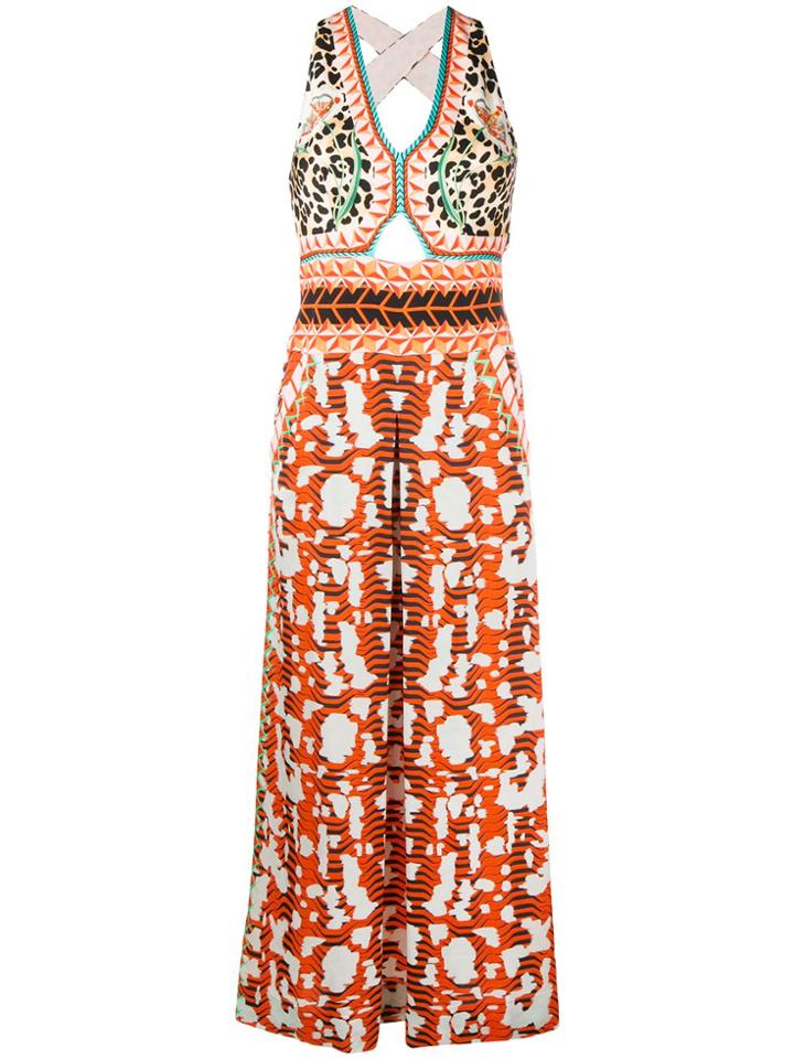 Temperley London Deep V Neck Jumpsuit - Nude & Neutrals