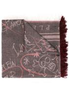 Philipp Plein Greene Scarf, Women's, Red, Modal/cotton/polyamide/polyester