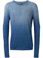 Laneus Crew Neck Sweater, Men's, Size: 52, Blue, Cotton