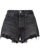 Moussy Vintage Ripped Denim Shorts - Black
