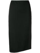 Poiret Asymmetric Pencil Skirt - Black