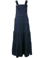 See By Chloé Tiered Denim Maxi Dress - Blue