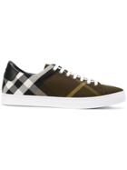 Burberry Checked Sneakers - Green