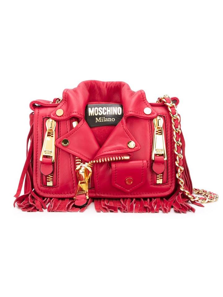 Moschino Biker Fringed Crossbody Bag