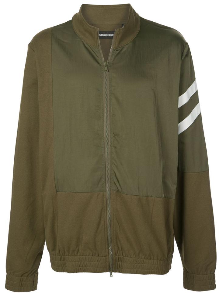 God's Masterful Children Geometric Panelled Bomber Jacket - Green