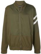 God's Masterful Children Geometric Panelled Bomber Jacket - Green