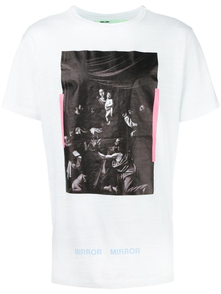 Off-white Caravaggio Painting T-shirt, Men's, Size: Medium, White, Cotton