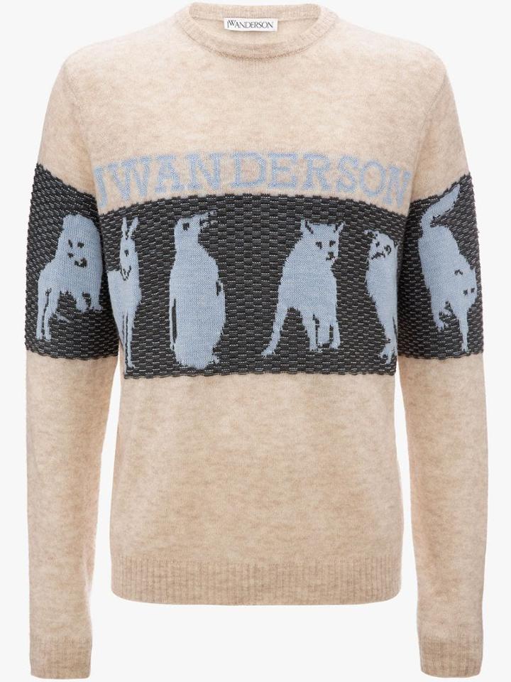Jw Anderson Animal Jacquard Jumper - Neutrals
