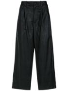 À La Garçonne Straight Cropped Trousers - Black