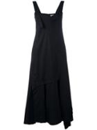 Sportmax - Mid-length Sweetheart Dress - Women - Cotton - 44, Women's, Black, Cotton