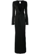 Chanel Vintage 2009 Plunge Neck Gown - Black