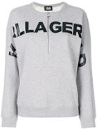 Karl Lagerfeld Logo Print Zip Sweatshirt - Grey