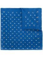Lanvin Suits Print Pocket Square - Blue