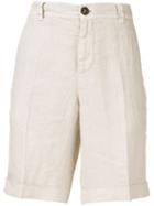Brunello Cucinelli Bermuda Shorts, Men's, Size: 46, Nude/neutrals, Linen/flax