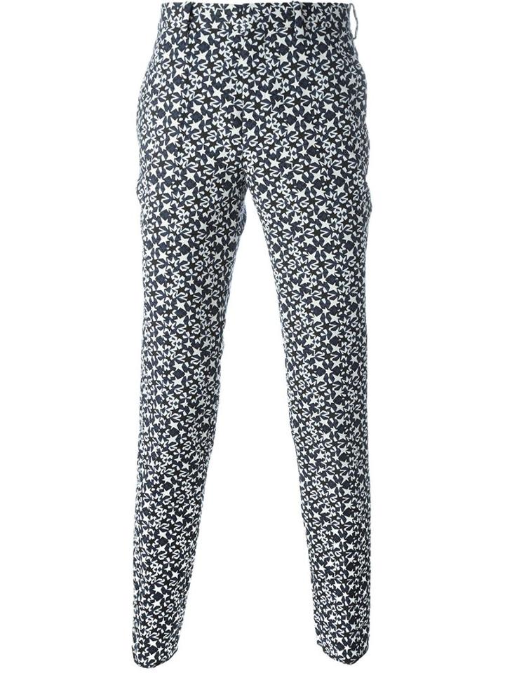 Neil Barrett 'pop Art Star' Trousers, Men's, Size: 50, Blue, Cotton/polyamide/spandex/elastane