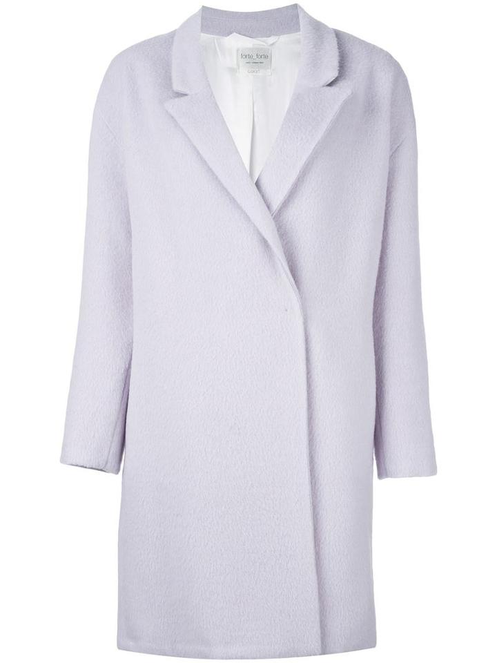 Forte Forte Peaked Lapel Coat, Women's, Size: 0, Pink/purple, Virgin Wool/alpaca/polyamide/polyester