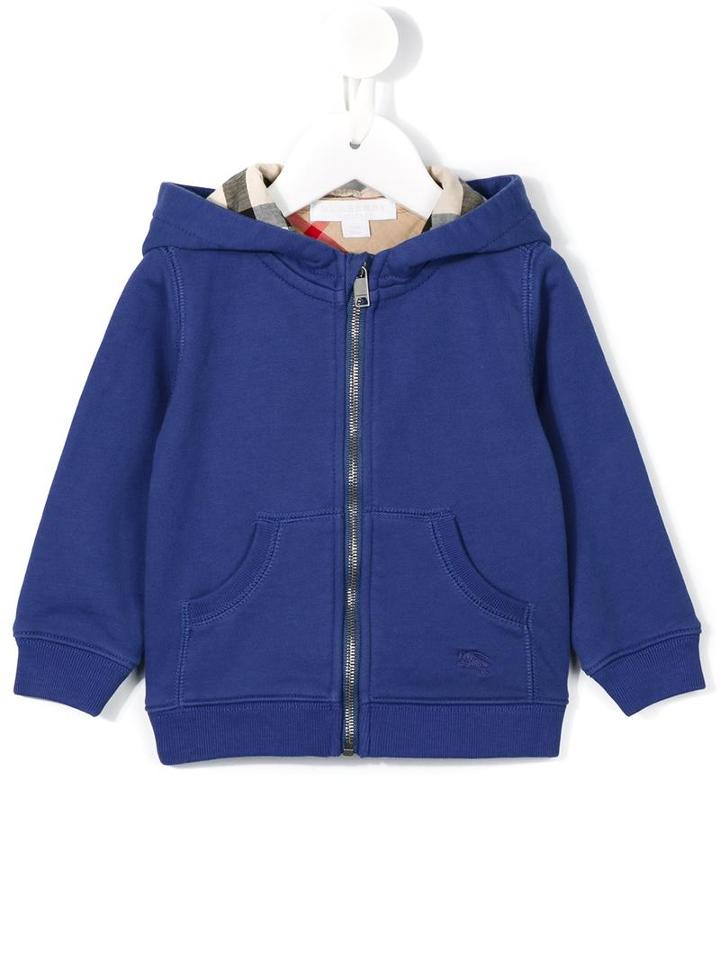 Burberry Kids - Zipped Hoodie - Kids - Cotton - 6 Mth, Blue