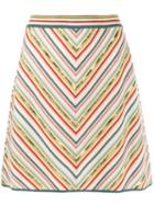 Missoni Stripe A-line Skirt - Green