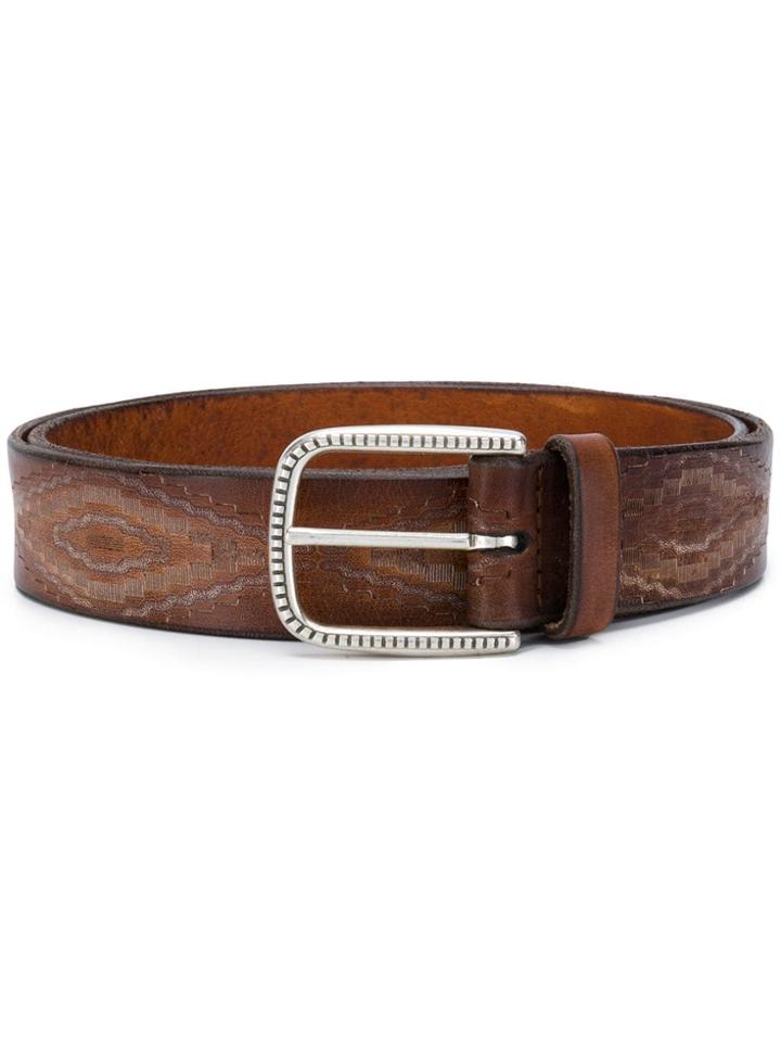 Orciani Patterned Belt - Brown